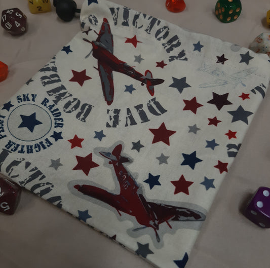 To Victory/Dive Bomber Planes And Stars Dice Bag